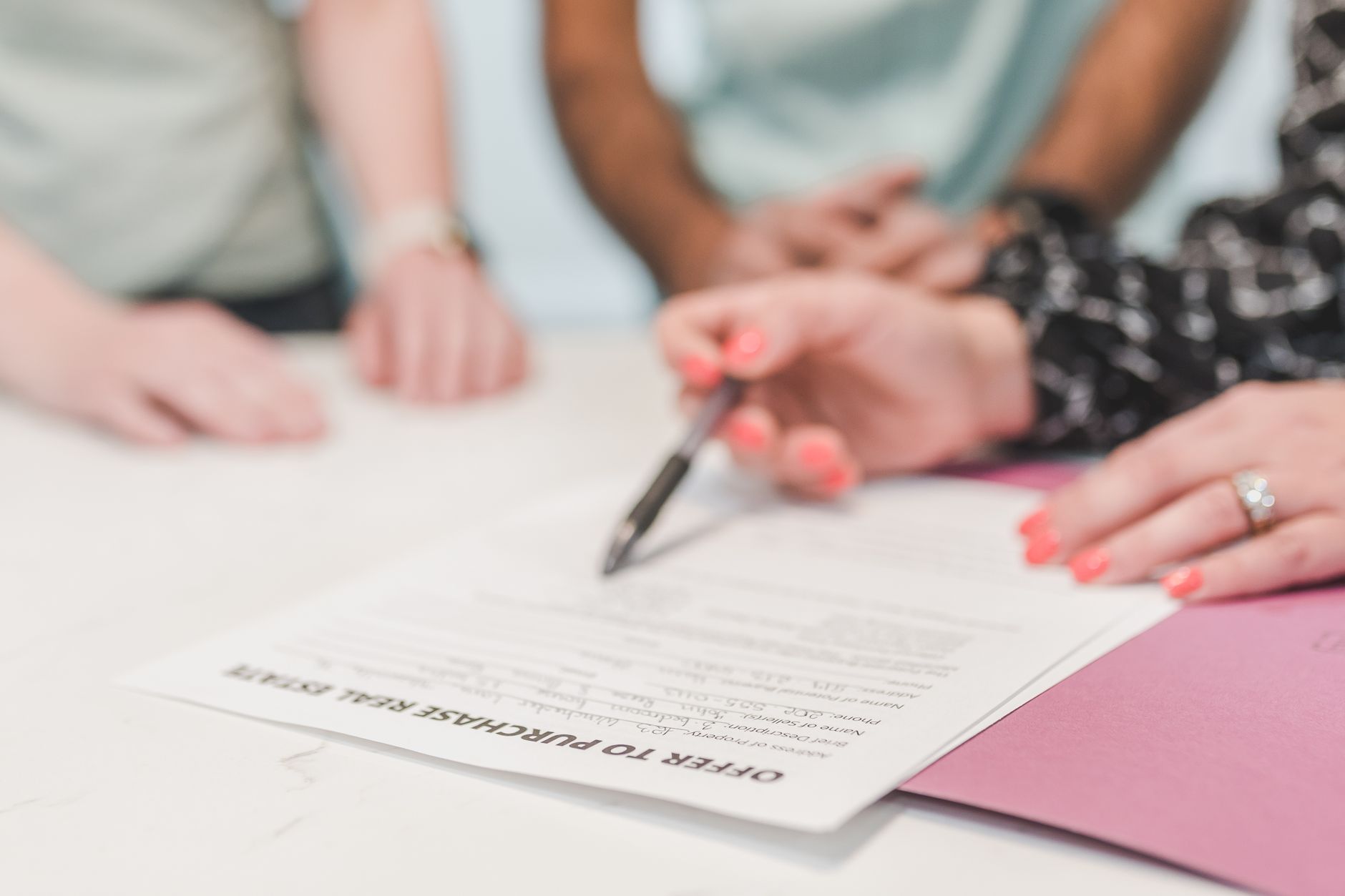 Close-up review of commercial property ownership logs